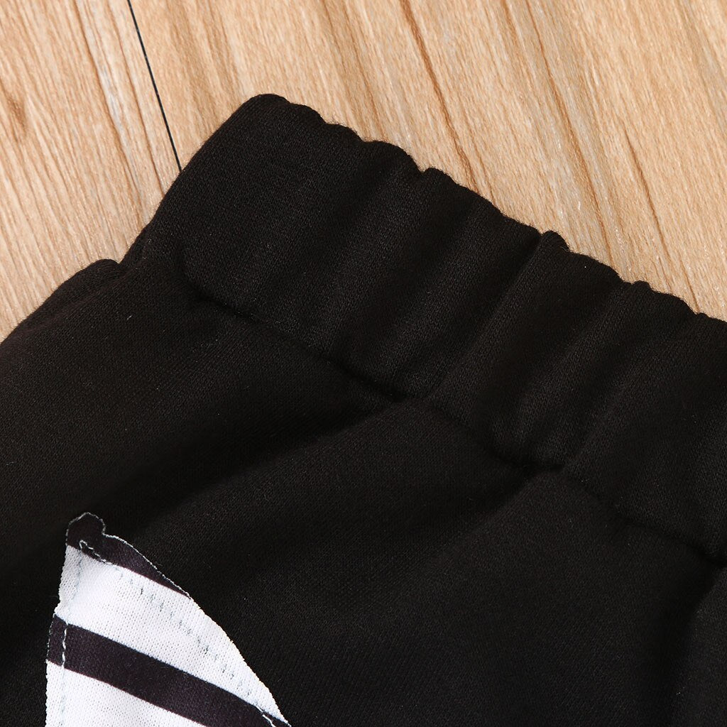 black Outfits Toddler Kids Baby Boys Long Sleeve