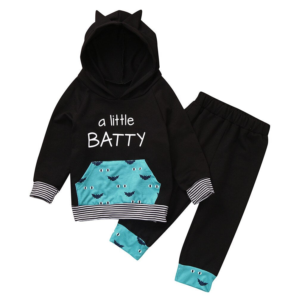 black Outfits Toddler Kids Baby Boys Long Sleeve