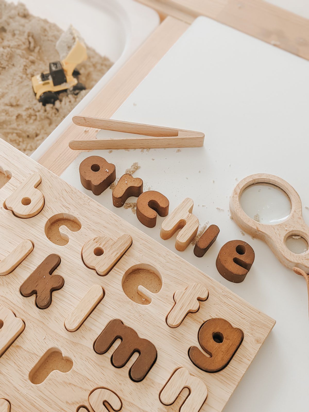 QToys Australia Natural lower case letter puzzle