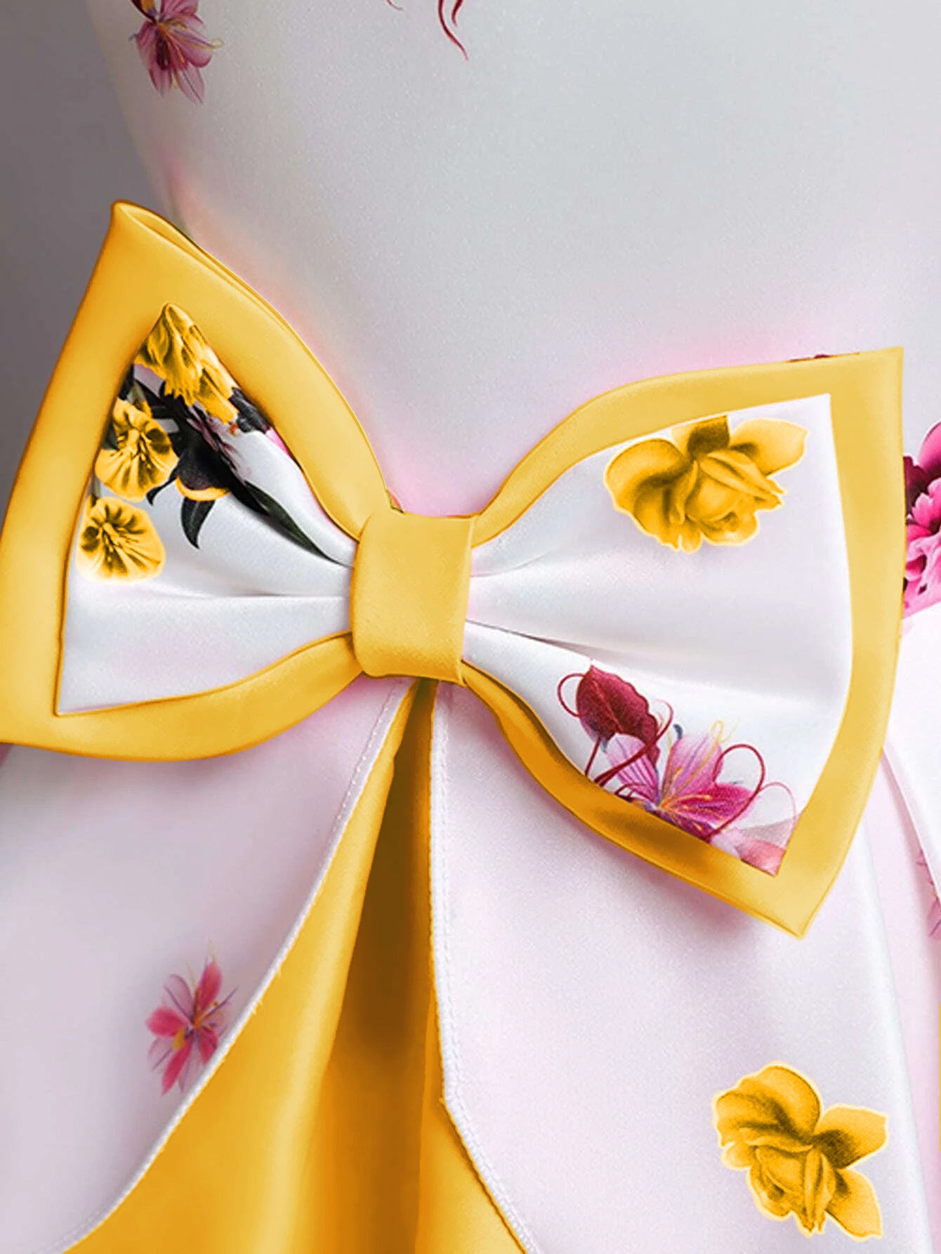 Girl's Satin Floral Printed Frock 4-5-YEAR