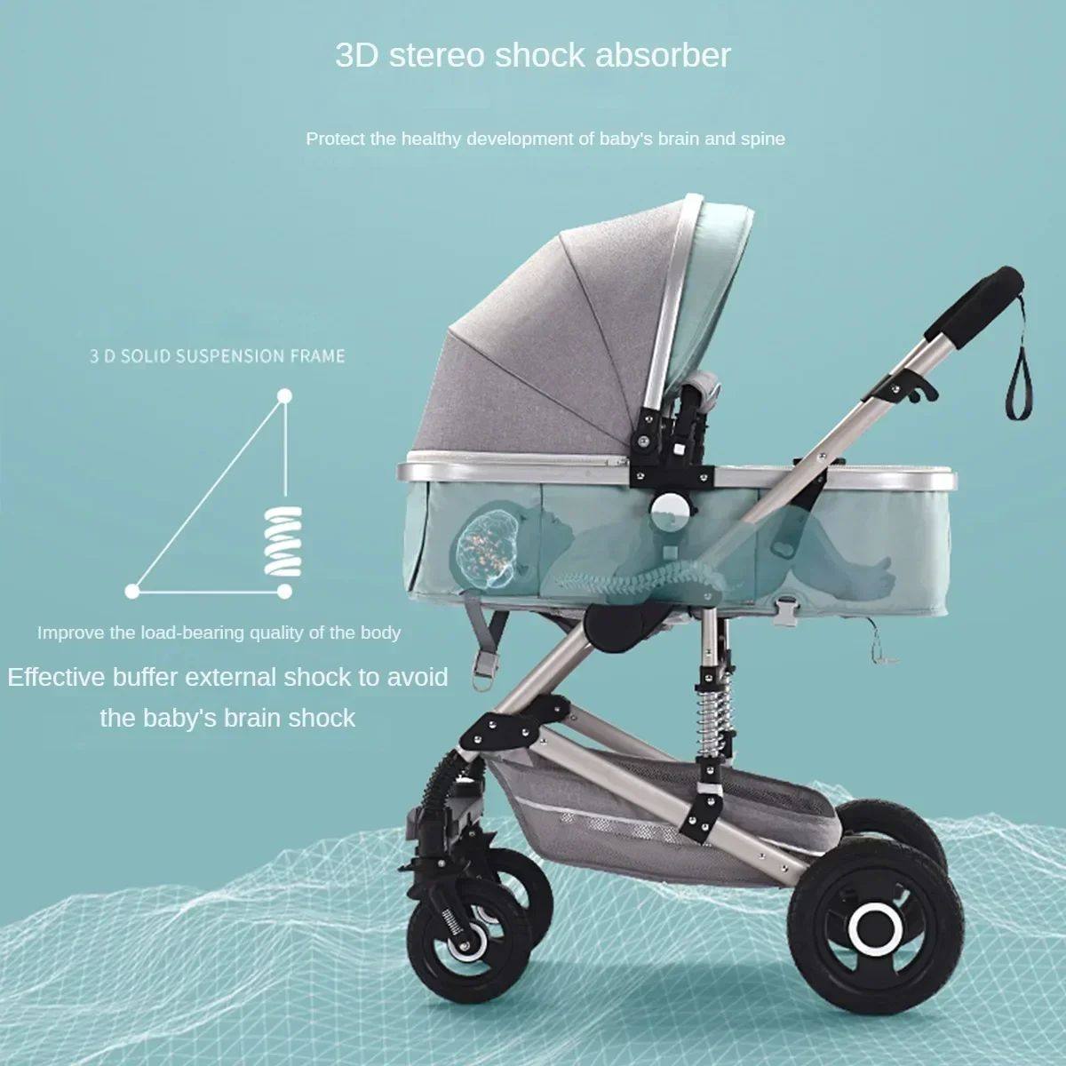 3-in-1 baby stroller