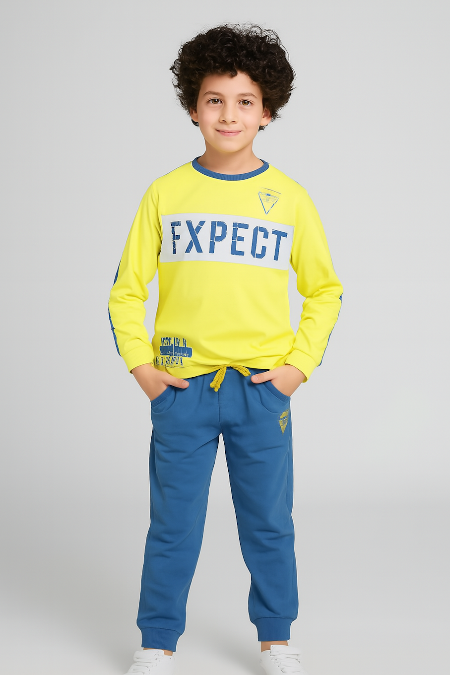 Full sleeve t-shirt and pajama set for boys-Yellow (Size-18-24 MONTH)