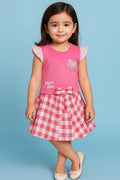 Baby Girls Party(Festive) Skirt Top  (Pink),(Size 1-2 Year)