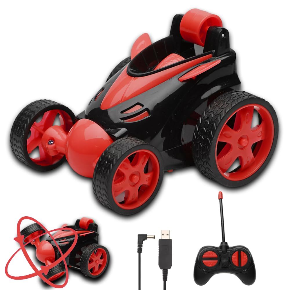 Rechargeable 360 Degree Stunt Car Toy Red