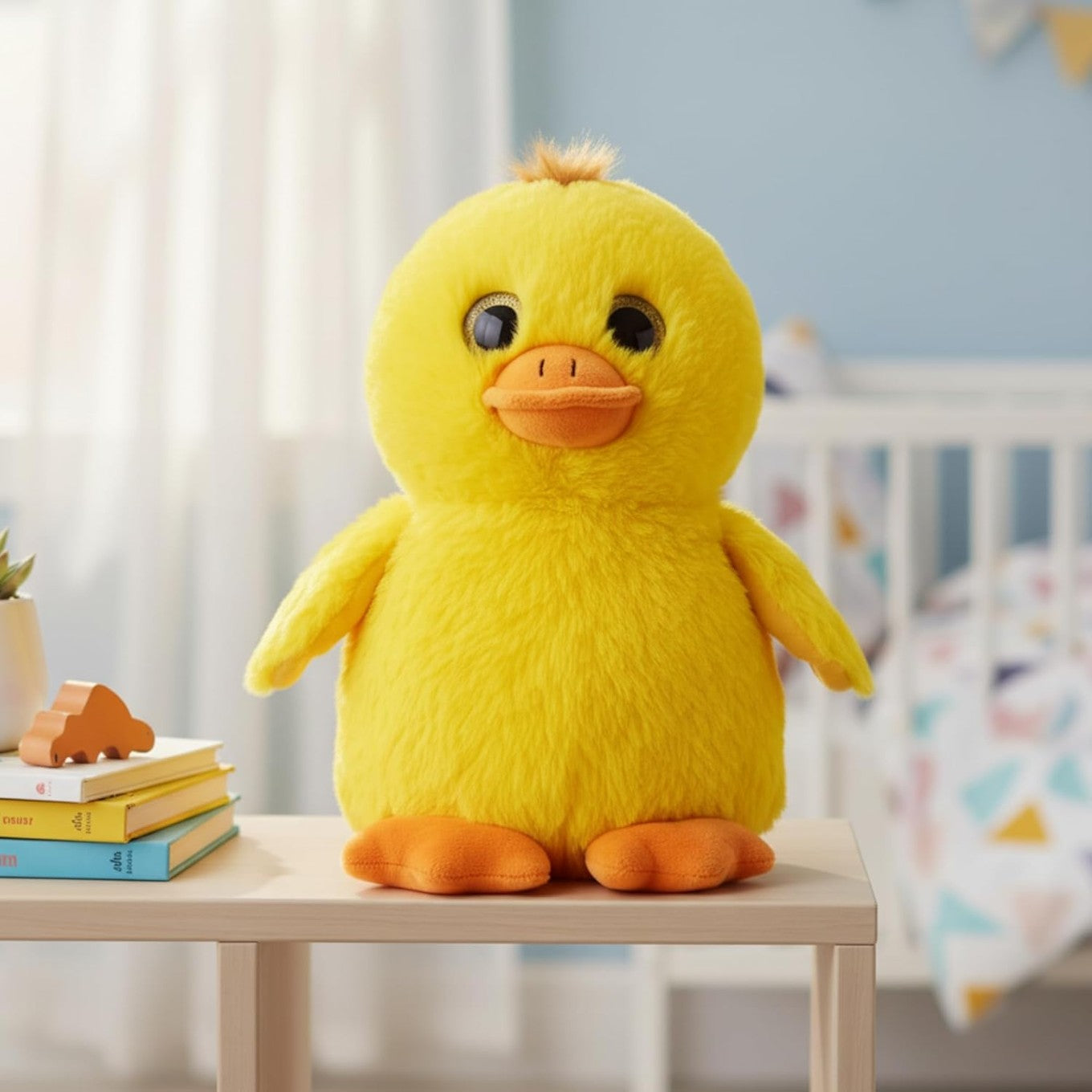Yellow Glitter Eye Duck Plush Toy – 25cm