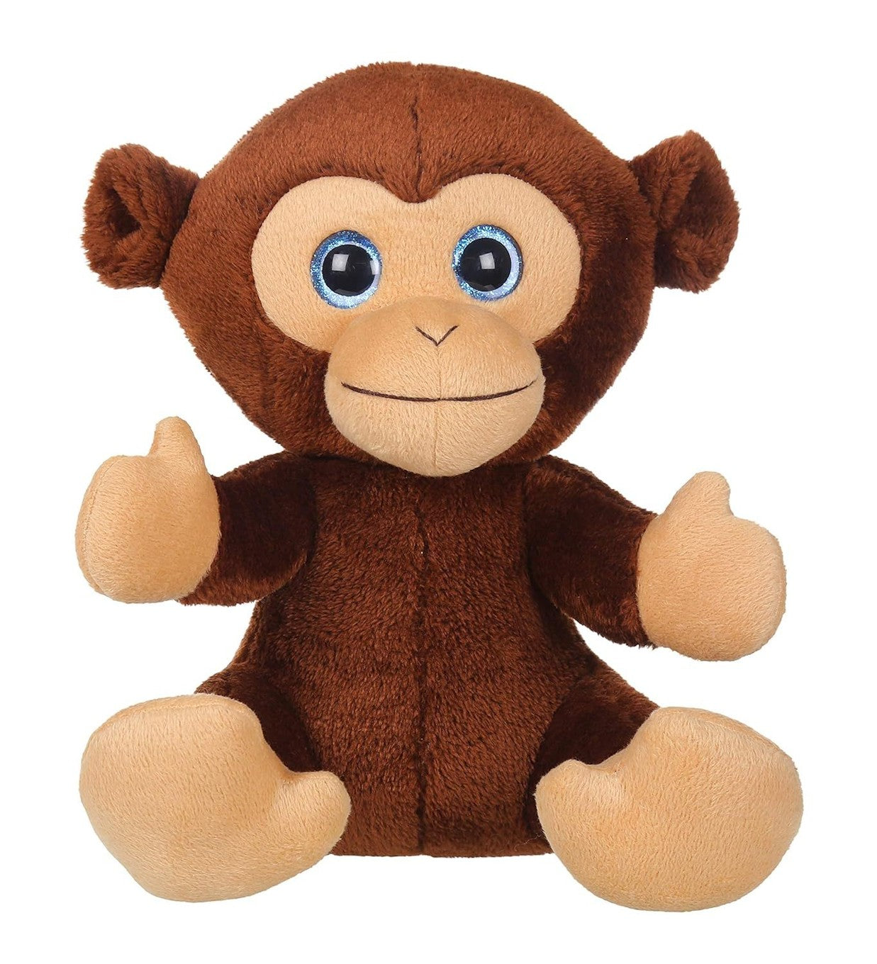 Brown Glitter Eye Velcro Monkey Plush – 25cm