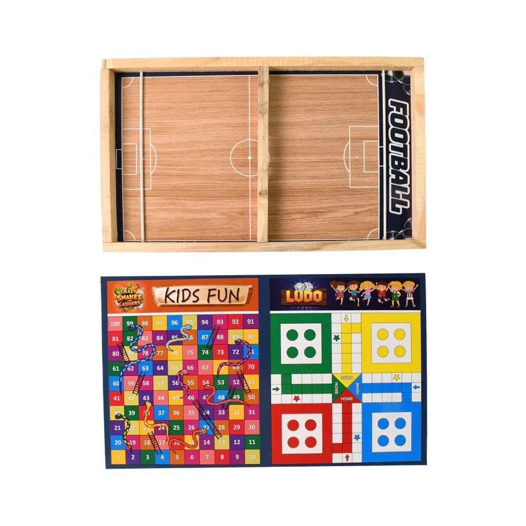 3 in 1 Wooden Board Game for Kids & Family