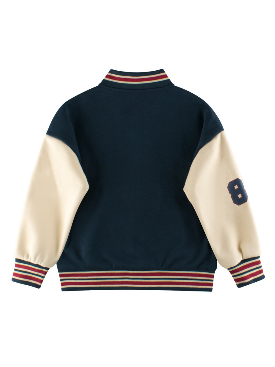 Boys and Girls Teddy Bear and Letters Printed Contrast Design Color