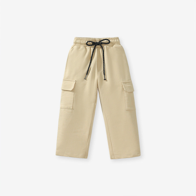 Spring And Autumn Boys Sling Bag Pattern Color Patchwork Long Sleeves