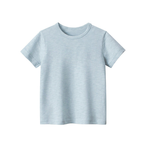 Baby Girl Solid Color Round Neck Basic T-Shirts