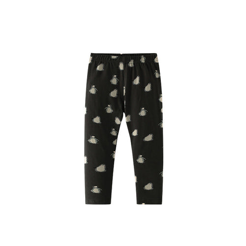 Autumn Arrival Baby Kids Girls Penguins Pattern Casual Pants