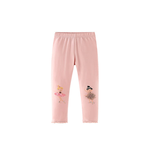 Autumn Arrival Baby Kids Girls Cartoon Pattern Cute Pants