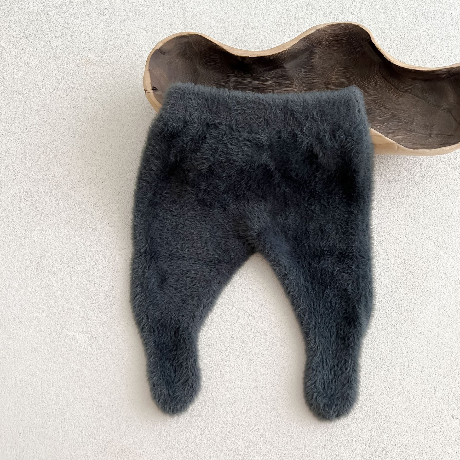 Baby Boy And Girl Solid Color Faux Mink Fleece Warm Outing Socks