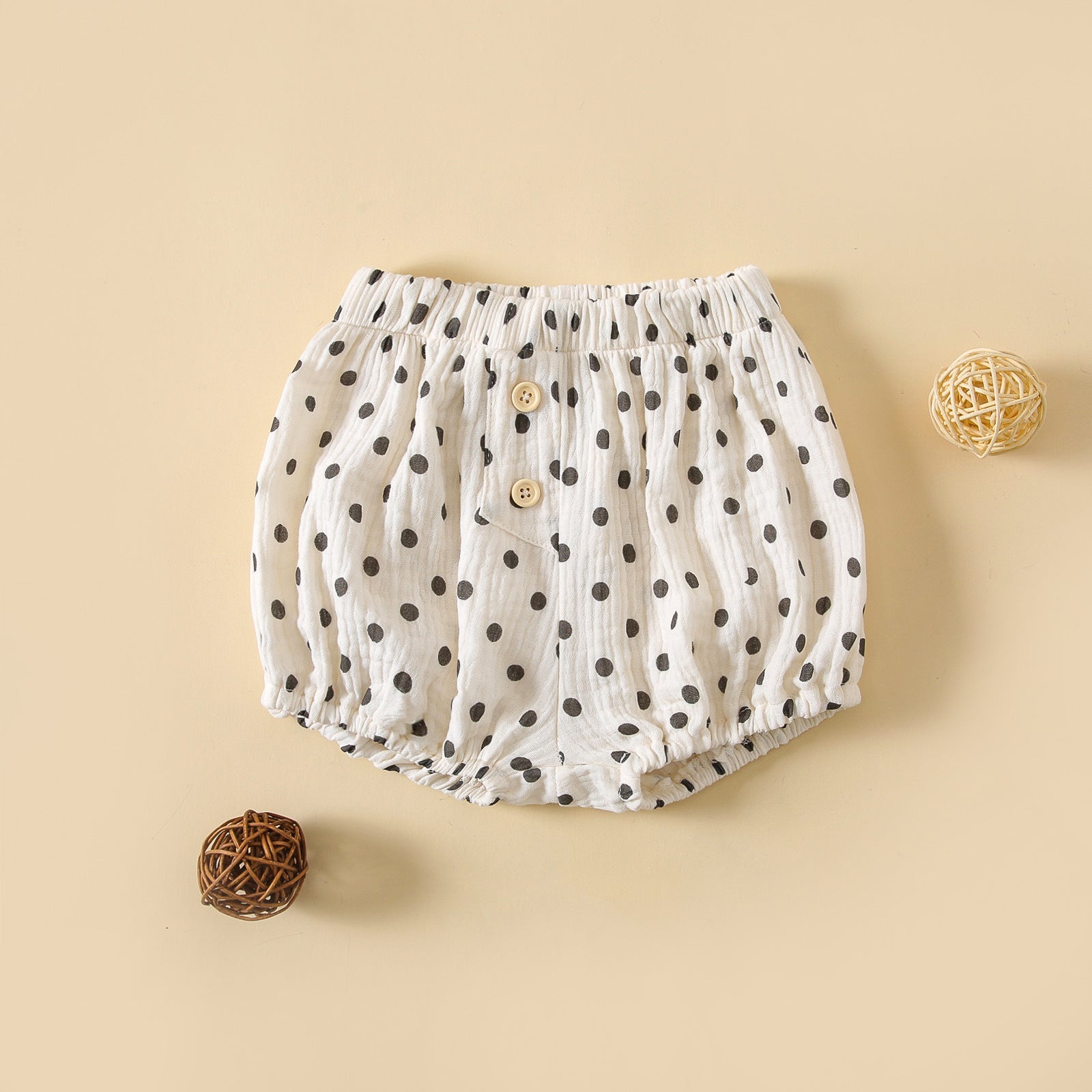 Baby Boys And Girls Cute Print Pattern Short Pants With Buttons