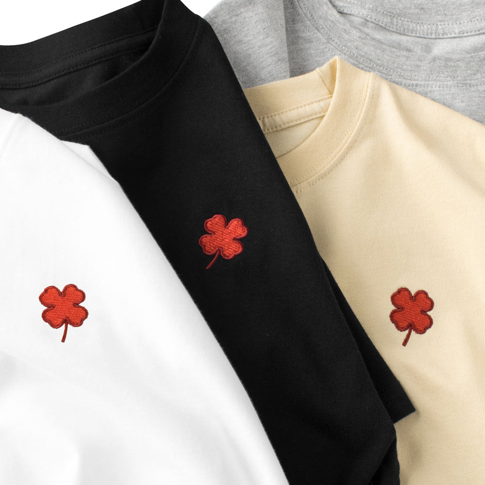 Boys and Girls’ Flower Embroidered T-shirt in European and American